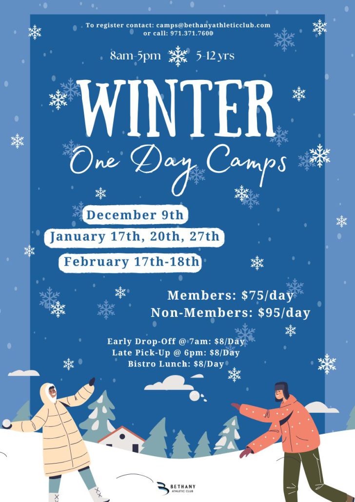 Winter camps at Bethany Athletic Club in Portland Oregon