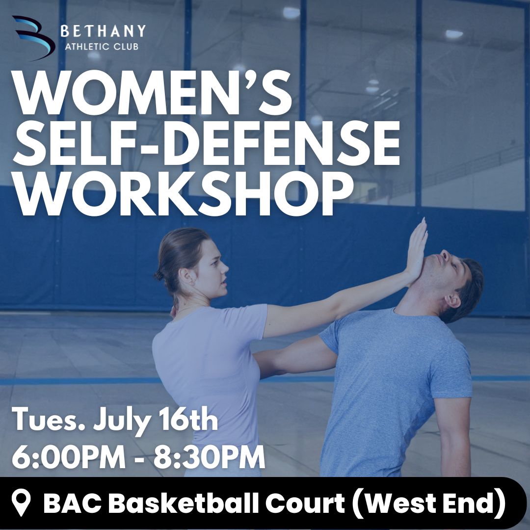 Self Defense workshop for Women flyer at Bethany Athletic Club in Portland Oregon